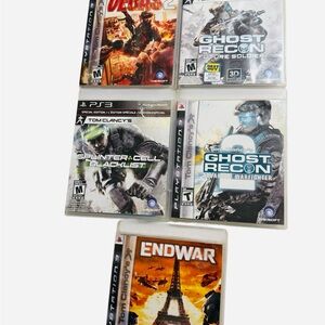 Tom Clancy PS3 Game Lot - 5 Games - CIB (Tested & Working)